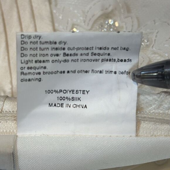 Justin Alexander 8555 tea length embroidered wedding dress size 4 in ivory/nat - Picture 12 of 16